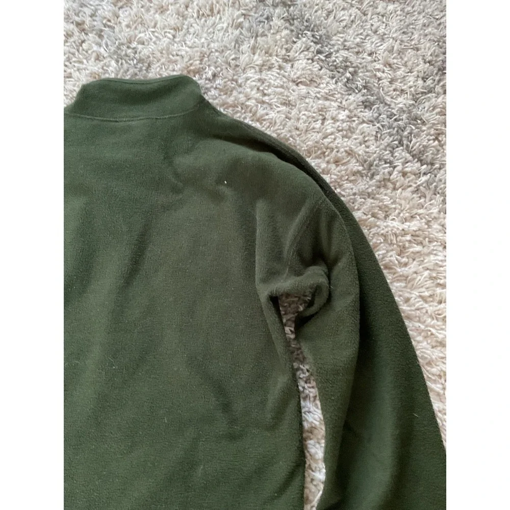 Roffe‎ Polartec Mens Quarter Zip Fleece Pullover Forest Green Jacket Large